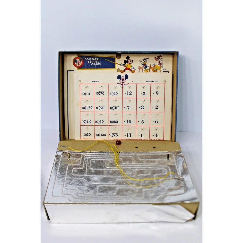 1950s Disney Mickey Mouse Club- Magic Divider Electric Math Game, Vintage in Box